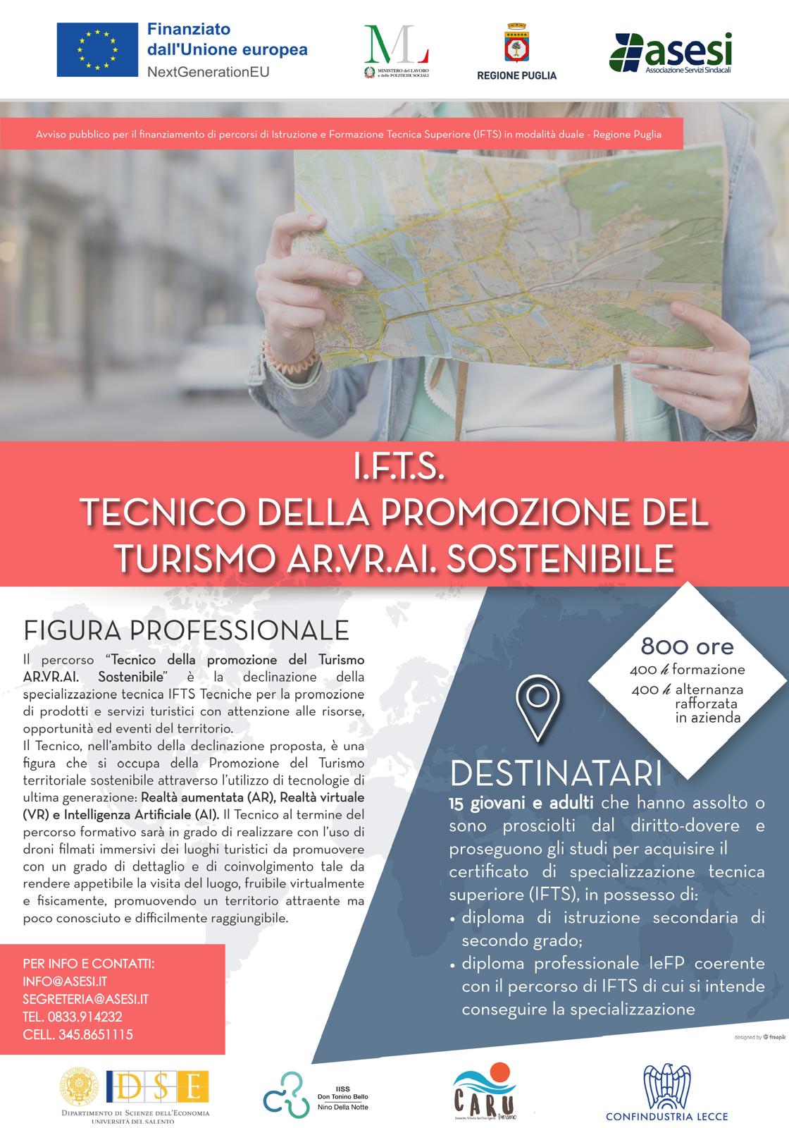 IFTS-Tecnico della promozione del Turismo AR.VR.AI. Sostenibile_Asesi